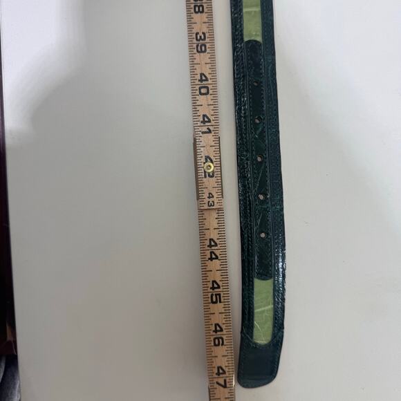 NEW Mauri Alligator Skin Green Belt Handmade In Italy main image 5